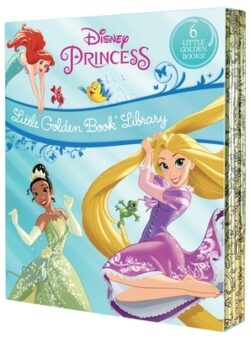Disney Princess Little Golden Book Library -- 6 Little Golden Books: Tangled; Brave; The Princess and the Frog; The Little Mermaid; Beauty and the Bea
