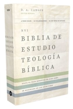NVI Biblia de Estudio, Teología Bíblica, Tapa Dura, Interior a Cuatro Colores: Sigue El Plan Redentor de Dios Como Se Desenlaza En Las Escrituras