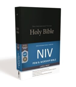 NIV, Pew and Worship Bible, Large Print, Hardcover, Black