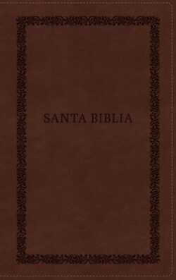Biblia Reina-Valera 1960, Tierra Santa, Ultrafina Letra Grande, Leathersoft, Café, Con Cierre