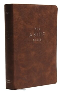 NKJV, Abide Bible, Leathersoft, Brown, Red Letter Edition, Comfort Print: Holy Bible, New King James Version