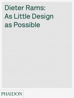 Dieter Rams: As Little Design as Possible