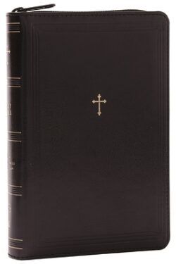 NKJV Compact Paragraph-Style Bible W/ 43,000 Cross References, Black Leathersoft with Zipper, Red Letter, Comfort Print: Holy Bible, New King James Ve