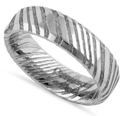 Damascus Steel Pattern Band
