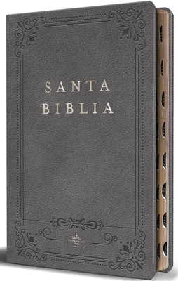Biblia Rvr 1960 Letra Grande Tama?o Manual, Piel Gris Con ?ndice / Spanish Bible Rvr 1960 Handy Size Large Print Leathersoft Gray with Index