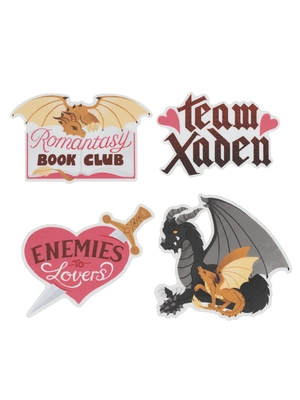 Rebecca Yarros's Fourth Wing: Romantasy Stickers - Sticker Set of 4