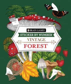 Brain Games - Sticker by Number: Vintage Forest (28 Images to Sticker)