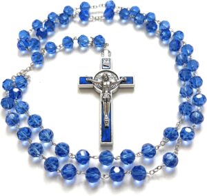 Sanctum Veritas Saint Benedict Rosary/Pope Leo XIV (Blue)