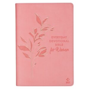 NLT Holy Bible Everyday Devotional Bible for Women New Living Translation, Vegan Leather, Pink Debossed