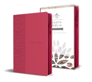 Biblia Reina Valera 1960 Letra Grande. S?mil Piel Fucsia, Cremallera, Tama?o Manual / Spanish Holy Bible Rvr 1960. Handy Size, Large Print, Leathersof