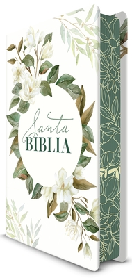 Biblia Rvr 1960 Letra Grande Tama?o Manual, Tapa Dura Con Flores Blancas Y Cantos Pintados / Spanish Bible Rvr 1960 Handy Size White Flowers Sprayed E