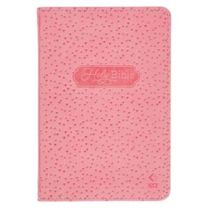 NLT New Testament with Psalms Keepsake Holy Bible for Baby Girls, New Living Translation, Pink