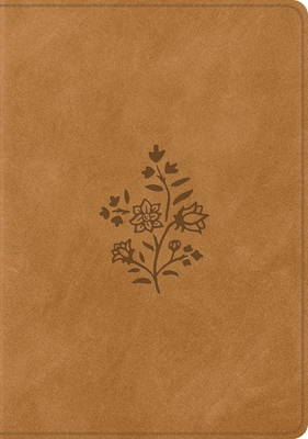 ESV Single Column Journaling Bible, Large Print (Trutone, Nubuck Caramel, Wildflower Design)