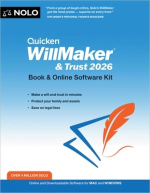Quicken Willmaker & Trust 2026: Book & Online Software Kit