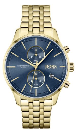 HUGO BOSS Associate (Blue/Gold-Tone) Men's Watch 42mm