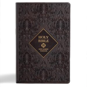 KJV Holy Bible, Giant Print with Cross-References, Dark Brown Leathertouch, Indexed