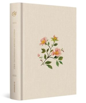 ESV Single Column Journaling Bible (Cloth Over Board, Rosehip Design)