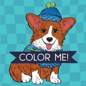 Color Me! Dogs - Keepsake Coloring Books Compact Edition with Dog Quotes 7x7 Inches Portable Coloring Book for Dog Lovers, Adults & All Ages