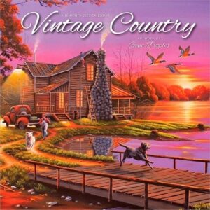 A Country Walk 2027 12 X 24 Inch (Hanging) Monthly Square Wall Calendar Featuring the Artwork of Alan Giana Plastic-Free