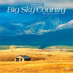 Big Sky Country Montana Places 2027 12 X 24 Inch (Hanging) Monthly Square Wall Calendar Plastic-Free