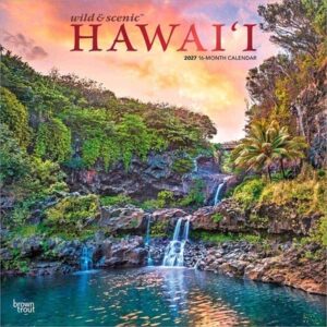Hawaii Wild & Scenic 2027 12 X 24 Inch (Hanging) Monthly Square Wall Calendar Foil Stamped Cover Plastic-Free