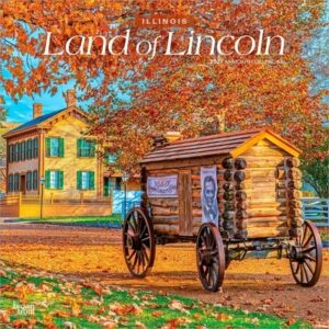 Land of Lincoln Illinois Places 2027 12 X 24 Inch (Hanging) Monthly Square Wall Calendar Plastic-Free