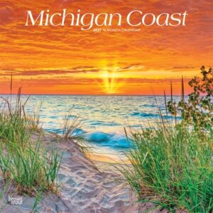 Michigan Coast 2027 12 X 24 Inch (Hanging) Monthly Square Wall Calendar Plastic-Free