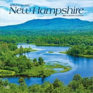 New Hampshire Wild & Scenic 2027 12 X 24 Inch (Hanging) Monthly Square Wall Calendar Plastic-Free