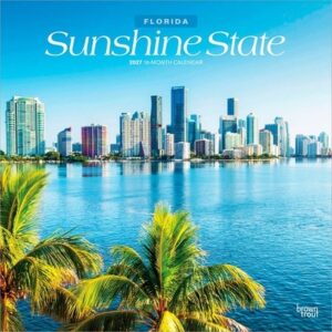 Sunshine State Florida Places 2027 12 X 24 Inch (Hanging) Monthly Square Wall Calendar Plastic-Free