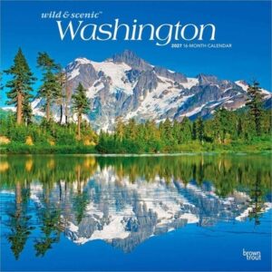Washington Wild & Scenic 2027 12 X 24 Inch (Hanging) Monthly Square Wall Calendar Plastic-Free