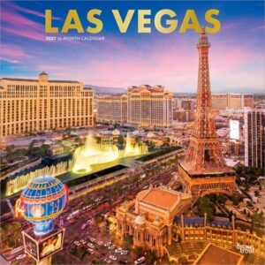Las Vegas 2027 12 X 24 Inch (Hanging) Monthly Square Wall Calendar Foil Stamped Cover Plastic-Free