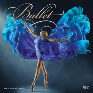 Ballet 2027 12 X 24 Inch (Hanging) Monthly Square Wall Calendar Foil Stamped Cover Plastic-Free