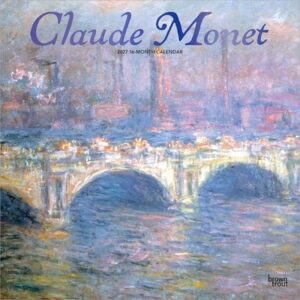 Claude Monet 2027 12 X 24 Inch (Hanging) Monthly Square Wall Calendar Foil Stamped Cover Plastic-Free