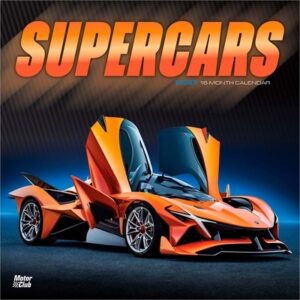Supercars 2027 12 X 24 Inch (Hanging) Monthly Square Wall Calendar Plastic-Free