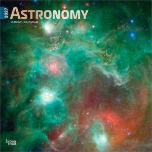 Astronomy 2027 12 X 24 Inch (Hanging) Monthly Square Wall Calendar Foil Stamped Cover Plastic-Free