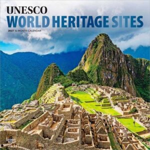 UNESCO World Heritage Sites 2027 12 X 24 Inch (Hanging) Monthly Square Wall Calendar Foil Stamped Cover Plastic-Free