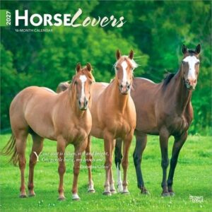 Horse Lovers 2027 12 X 24 Inch (Hanging) Monthly Square Wall Calendar Plastic-Free
