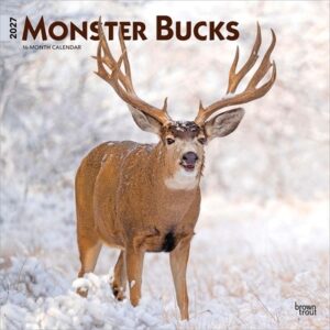 Monster Bucks 2027 12 X 24 Inch (Hanging) Monthly Square Wall Calendar Plastic-Free