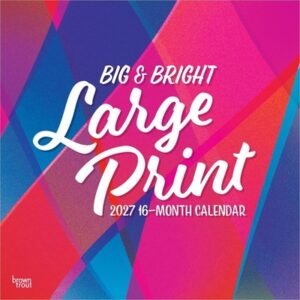 Big & Bright Large Print 2027 12 X 24 Inch (Hanging) Monthly Square Wall Calendar Matte Paper Plastic-Free