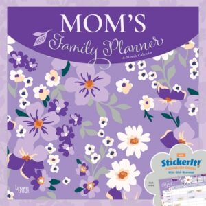 Mom's Family Planner 2027 12 X 24 Inch (Hanging) Monthly Square Wall Calendar Matte Paper and Sticker Sheet Plastic-Free