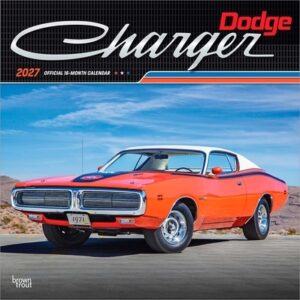 Dodge Charger Official 2027 12 X 24 Inch (Hanging) Monthly Square Wall Calendar Foil Stamped Cover Plastic-Free