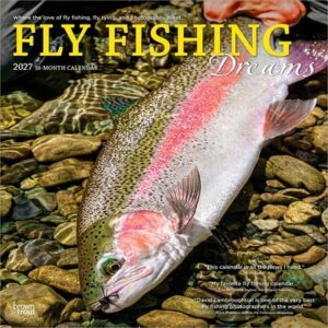 Fly Fishing Dreams Official 2027 12 X 24 Inch (Hanging) Monthly Square Wall Calendar Plastic-Free