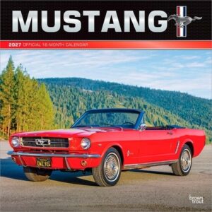 Ford Mustang Official 2027 12 X 24 Inch (Hanging) Monthly Square Wall Calendar Foil Stamped Cover Plastic-Free