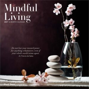 Mindful Living 2027 12 X 24 Inch (Hanging) Monthly Square Wall Calendar Plastic-Free