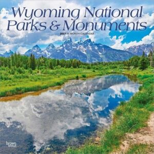 Wyoming National Parks & Monuments 2027 12 X 24 Inch (Hanging) Monthly Square Wall Calendar Plastic-Free