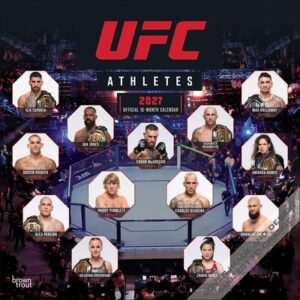 Ultimate Fighting Championship Official Ufc Athletes 2027 12 X 24 Inch (Hanging) Monthly Square Wall Calendar Plastic-Free