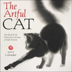 The Artful Cat 2027 Wall Calendar: Brush and Ink Watercolor Paintings