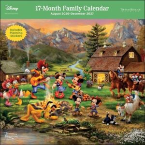 Disney Dreams by Thomas Kinkade Studios 17-Month 2026-2027 Family Wall Calendar