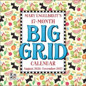 Mary Engelbreit's 2026-2027 17-Month Big Grid Wall Planner Calendar