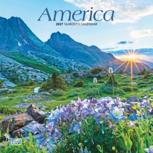 America 2027 7 X 14 Inch (Hanging) Monthly Mini Wall Calendar